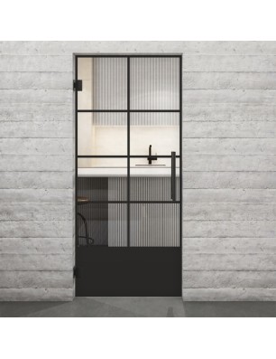 Pendeltür Loft Schwarzlack 34 Auf Klarglas-modernes Zuhause