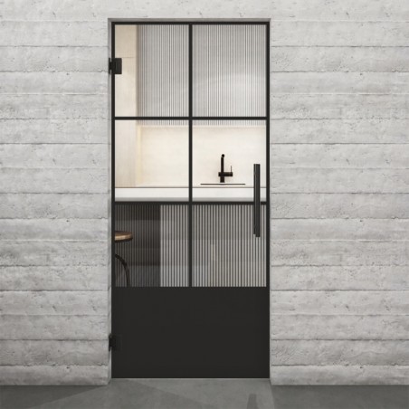 Pendeltür Loft Schwarzlack 35 Auf Klarglas-modernes Zuhause