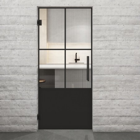 Pendeltür Loft Schwarzlack 36 Auf Klarglas-modernes Zuhause