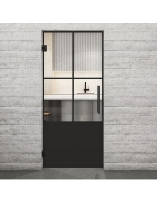 Pendeltür Loft Schwarzlack 36 Auf Klarglas-modernes Zuhause