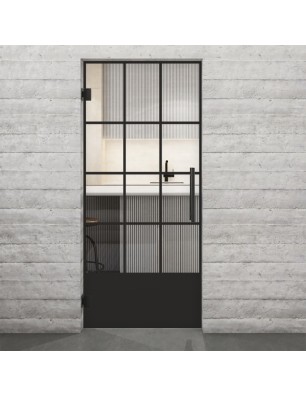 Pendeltür Loft Schwarzlack 37 Auf Klarglas-modernes Zuhause