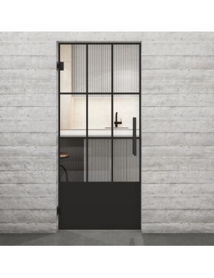 Pendeltür Loft Schwarzlack 38 Auf Klarglas-modernes Zuhause