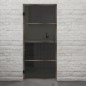 Pendeltür Loft Rosteisen Genietet 02 Auf Grauglas Pendeltür Loft Rosteisen Genietet 02 Auf Grauglas