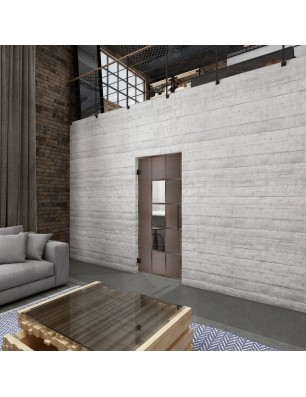 Pendeltür Loft Rosteisen Genietet 34 Auf Klarglas