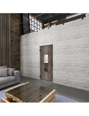 Pendeltür Loft Rosteisen Genietet 35 Auf Klarglas