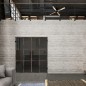 Pendeltür Loft Rosteisen Genietet 07 Auf Grauglas Pendeltür Loft Rosteisen Genietet 07 Auf Grauglas