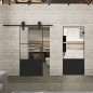 Pendeltür Loft Schwarzlack 33 Auf Klarglas Pendeltür Loft Schwarzlack 33 Auf Klarglas