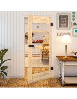 Ganzglastür - Country Astkiefer Model 11 - modernes Zuhause