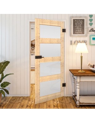 Ganzglastür - Country Astkiefer Model 36 - modernes Zuhause