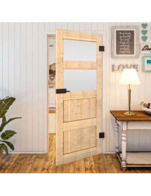 Ganzglastür - Country Astkiefer Model 37 - modernes Zuhause