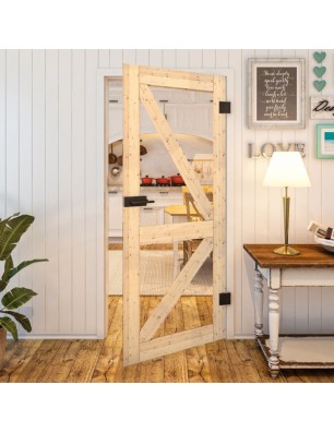 Ganzglastür - Country Astkiefer Model 41 - modernes Zuhause