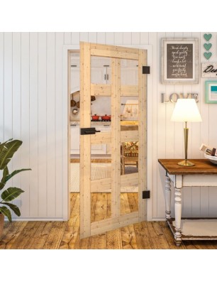 Ganzglastür - Country Astkiefer Model 61 - modernes Zuhause