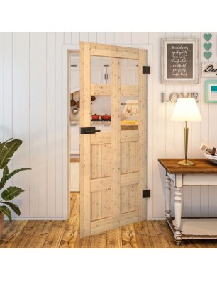 Ganzglastür - Country Astkiefer Model 62 - modernes Zuhause