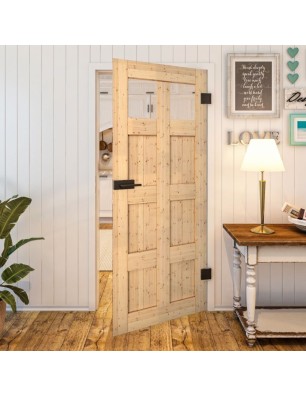 Ganzglastür - Country Astkiefer Model 63 - modernes Zuhause