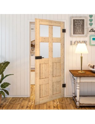 Ganzglastür - Country Astkiefer Model 64 - modernes Zuhause