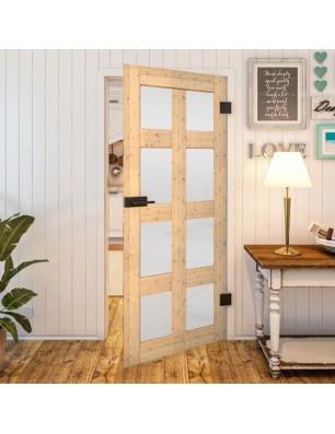 Ganzglastür - Country Astkiefer Model 65 - modernes Zuhause