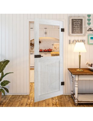 Ganzglastür - Country Weiss Rustikal Model 22
