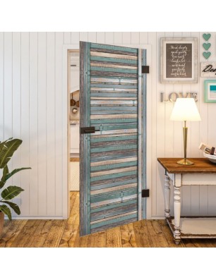 Ganzglastür - Country Bunt geplankt Model 10