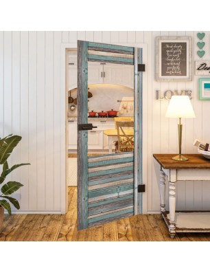 Ganzglastür - Country Bunt geplankt Model 12