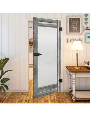 Ganzglastür - Country Bunt geplankt Model 13