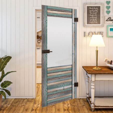 Ganzglastür - Country Bunt geplankt Model 14