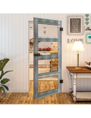 Ganzglastür - Country Bunt geplankt Model 31