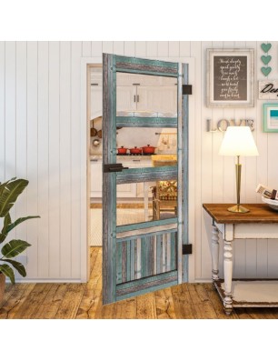 Ganzglastür - Country Bunt geplankt Model 32