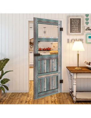 Ganzglastür - Country Bunt geplankt Model 33