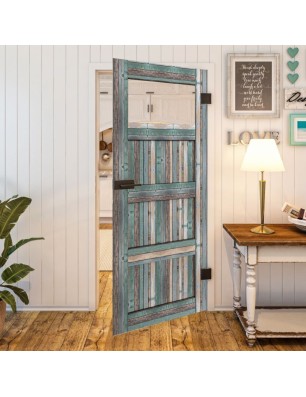 Ganzglastür - Country Bunt geplankt Model 34