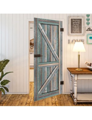 Ganzglastür - Country Bunt geplankt Model 40