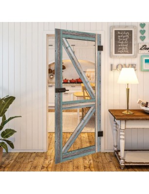 Ganzglastür - Country Bunt geplankt Model 41