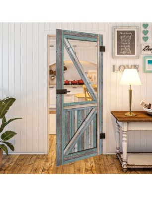 Ganzglastür - Country Bunt geplankt Model 44