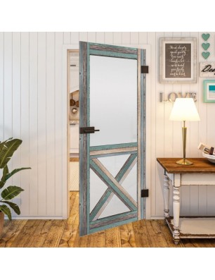 Ganzglastür - Country Bunt geplankt Model 53