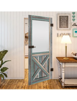 Ganzglastür - Country Bunt geplankt Model 54