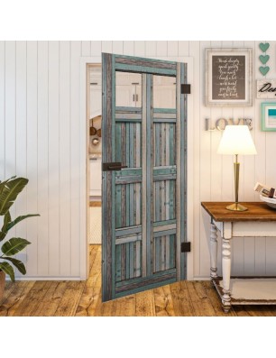 Ganzglastür - Country Bunt geplankt Model 63