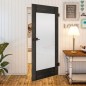 Ganzglastür - Country Schwarz gebeizt Modell 13