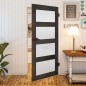 Ganzglastür - Country Schwarz gebeizt Modell 35