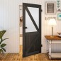 Ganzglastür - Country Schwarz gebeizt Modell 44