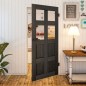 Ganzglastür - Country Schwarz gebeizt Modell 62