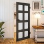 Ganzglastür - Country Schwarz gebeizt Modell 64