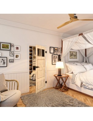 Ganzglastür - Country Astkiefer Model 34 - modernes Zuhause