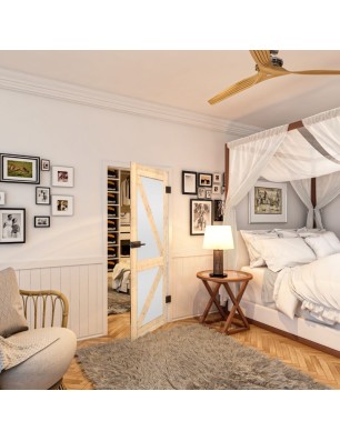 Ganzglastür - Country Astkiefer Model 43 - modernes Zuhause