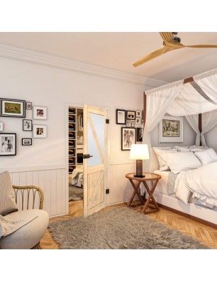 Ganzglastür - Country Astkiefer Model 44 - modernes Zuhause