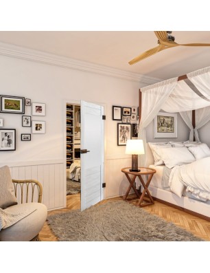 Ganzglastür - Country Weiss Rustikal Model 13