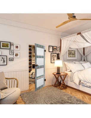 Ganzglastür - Country Bunt geplankt Model 35