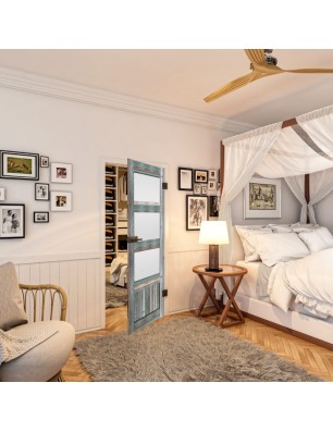 Ganzglastür - Country Bunt geplankt Model 36