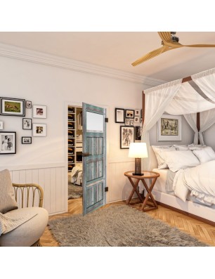 Ganzglastür - Country Bunt geplankt Model 38