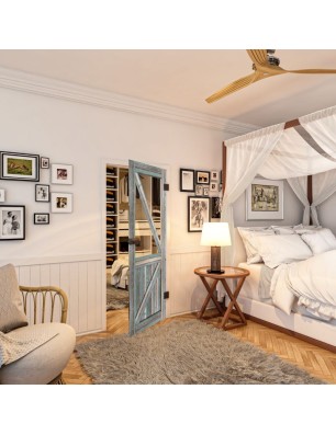 Ganzglastür - Country Bunt geplankt Model 44