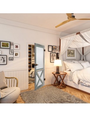 Ganzglastür - Country Bunt geplankt Model 53