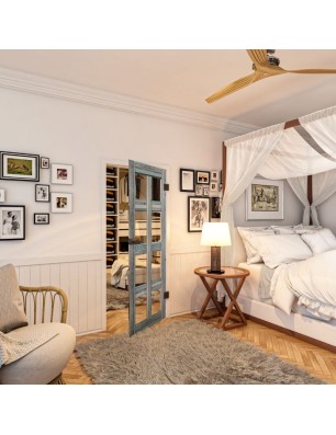 Ganzglastür - Country Bunt geplankt Model 61